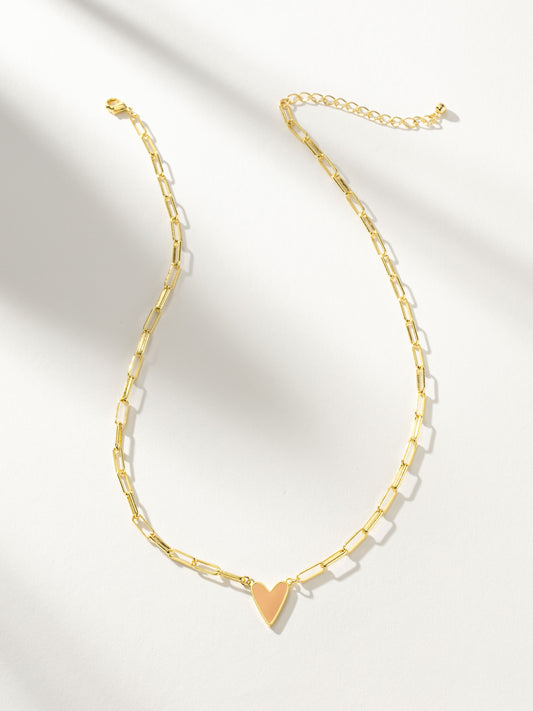 Enamel Heart Necklace | Gold | Uncommon James