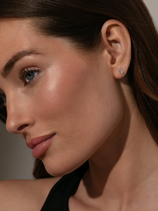 Unexpected Bar Stud Earrings | Sterling Silver | Product Image | Uncommon James