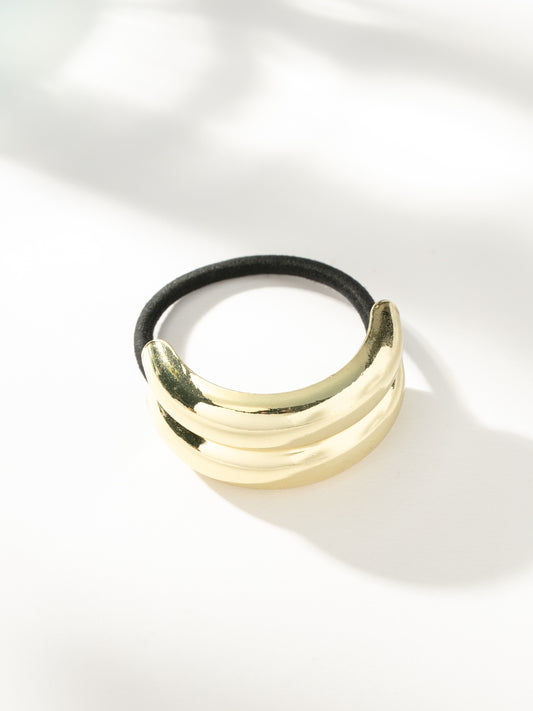 Double Up Hair Cuff | Gold | Model Image | Uncommon James
