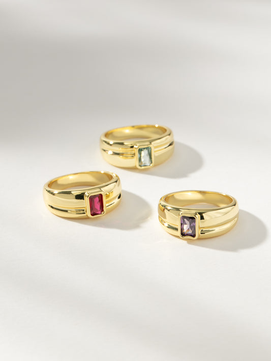 Birthstone Ring | Gold | Group Image | Uncommon James