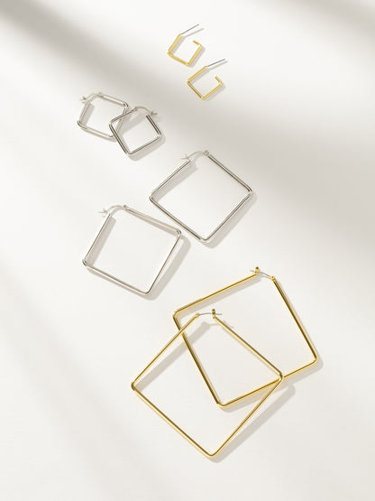["Girl Boss Hoop Earrings ", " Gold, Silver ", " Group Image ", " Uncommon James"]